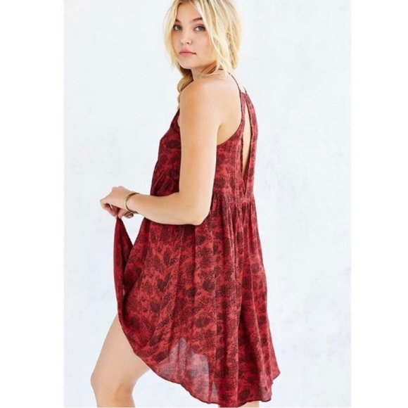 Kimchi Blue Red Sundress High-Low Backless Sleeveless - Picture 2 of 8